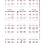 Calendario Mesa 2022 com bolinha Vermelha 2 meses