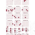 Planner Floral Marsala Calendario 2022