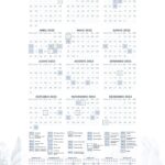 Planner Floral Rosas Azuis Calendario 2022