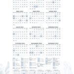 Planner Floral Rosas Azuis Calendario 2023