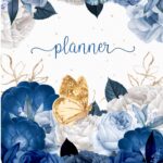 Planner 2022 para imprimir Floral Rosas Azuis Capa