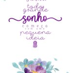 Planner Flores 2022 para imprimir Janeiro Capa