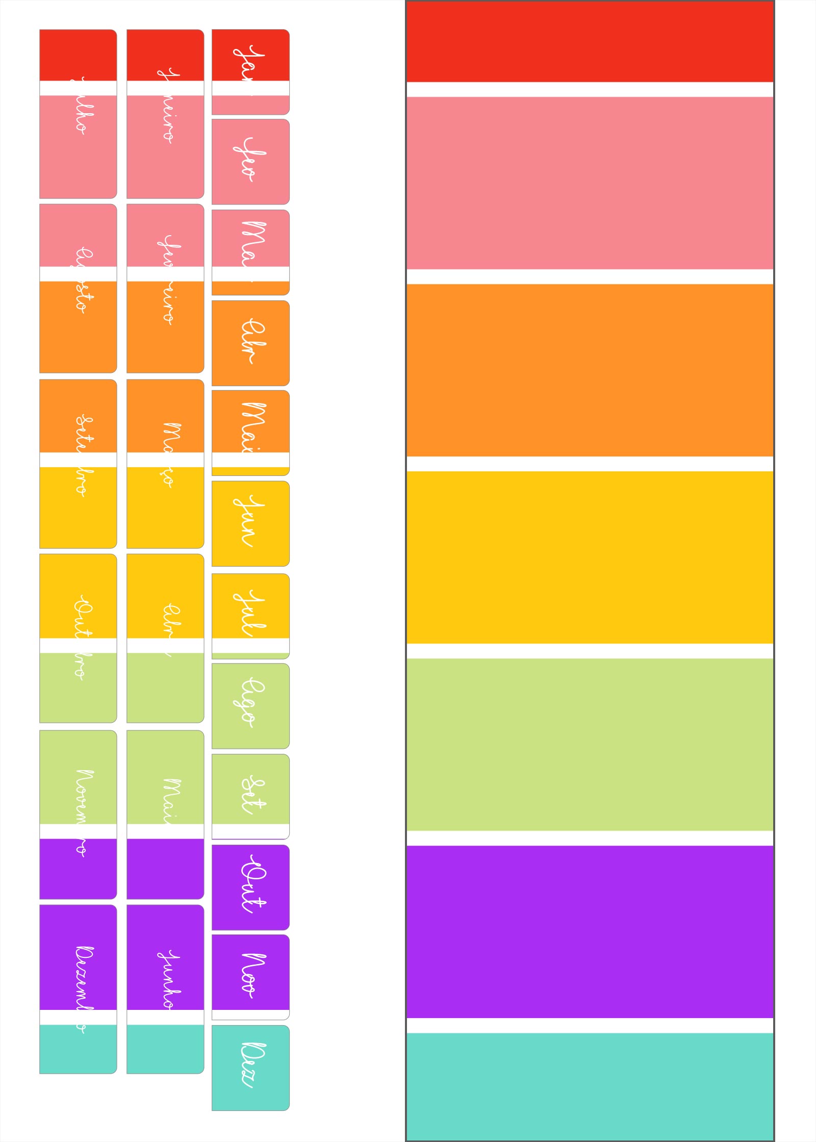 Planner Listras Coloridas Marcador de Pagina
