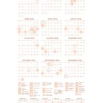 Planner Listras Rosa e Salmao Calendario 2022