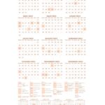 Planner Listras Rosa e Salmao Calendario 2023