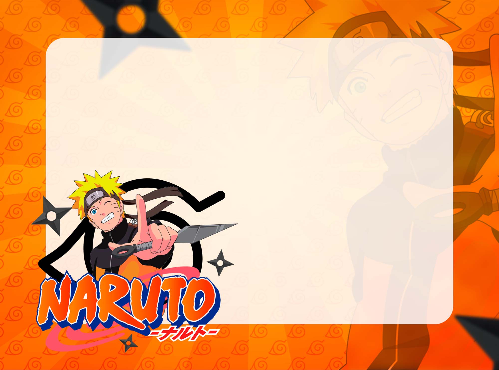 Adesivo p/ Capa de Caderno Grande 1un - Naruto