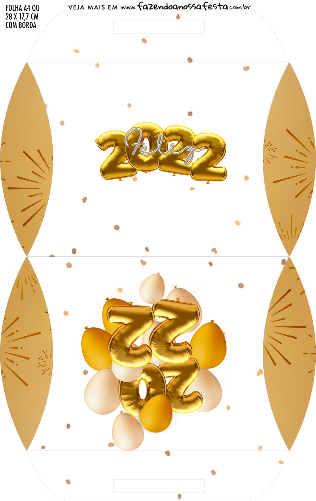 Caixa Almofada bolsinha Ano Novo 2022