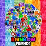 Capa de Caderno Rainbow Friends - Fazendo a Nossa Festa