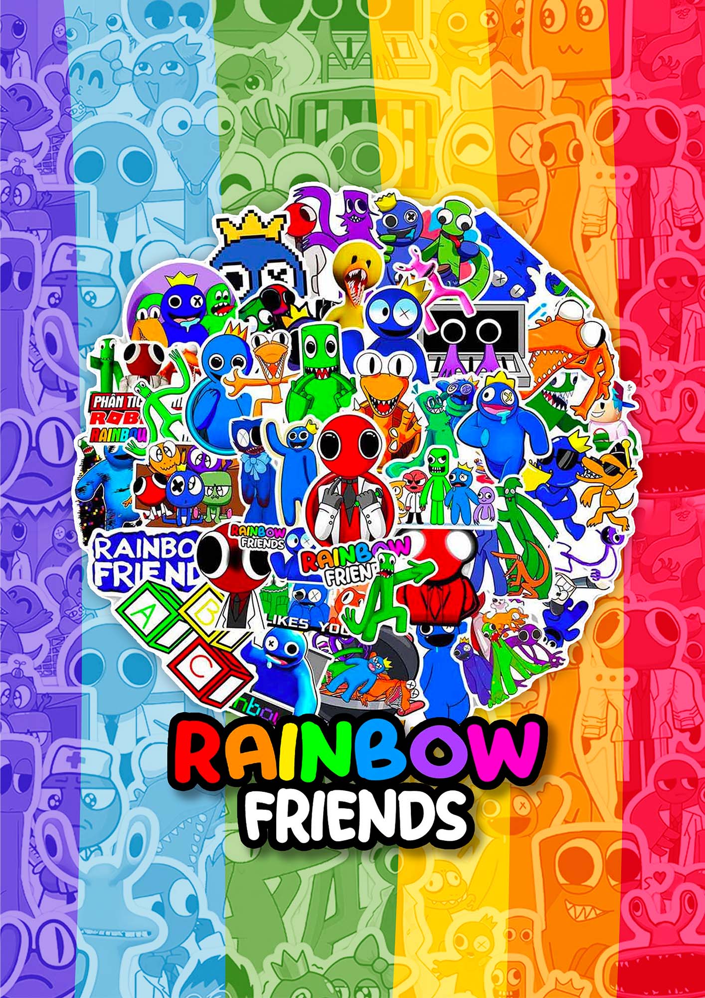 Rainbow friends png personagem