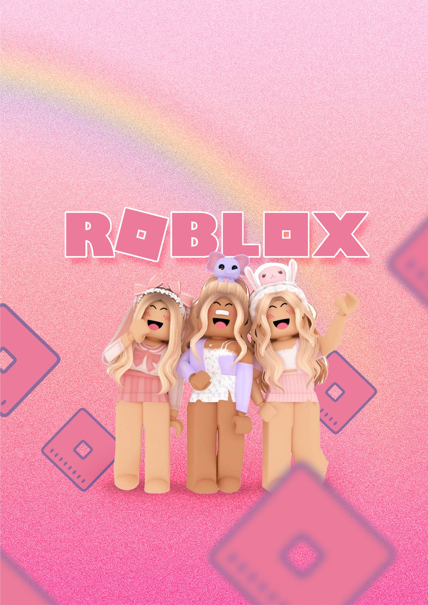 Etiqueta Escolar Roblox Girl - Fazendo a Nossa Festa