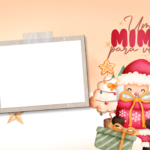 Cartao de Natal personalizado Papai Noel Presentes com foto