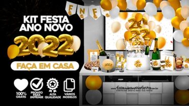 Kit Festa Ano Novo 2022 para imprimir