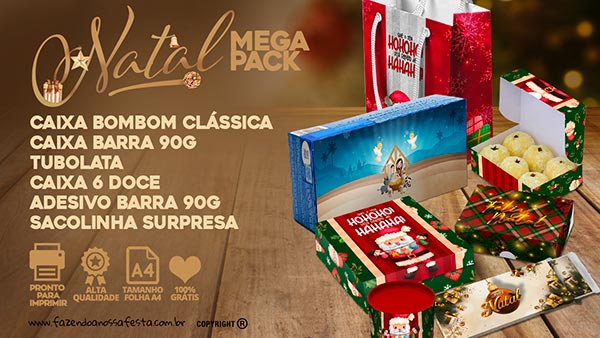 10 Lembrancinha com Logo - Caixinha Porta Bis Personalizada de Natal - Mimo  para clientes - Caixa (Cabe 3 Bis) + Capinhas