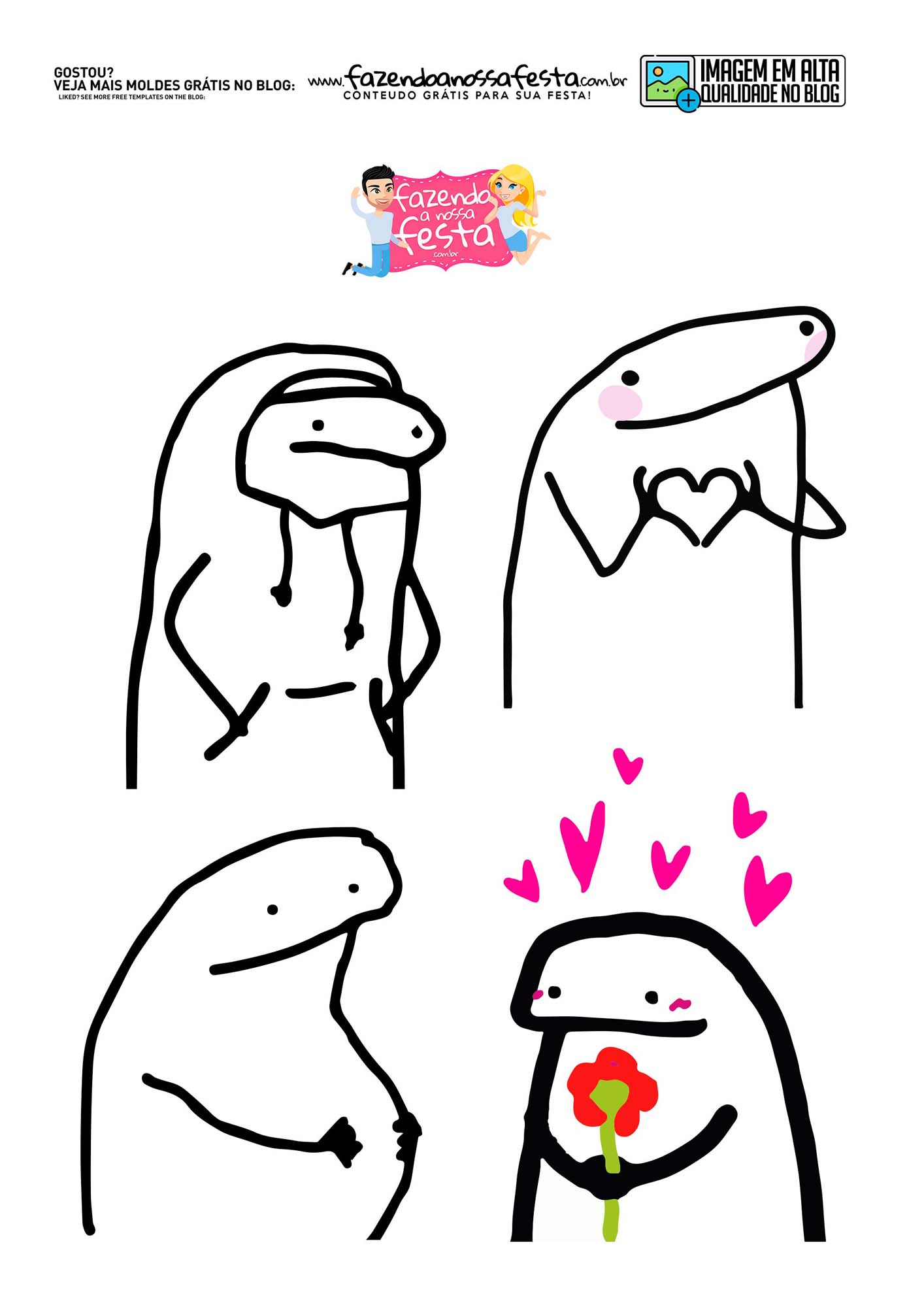 PLAQUINHAS DIVERTIDAS MEME BENTO FLORK