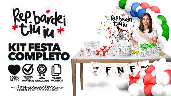 Kit Festa Meme Bento Flork para Imprimir Grátis em Casa