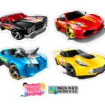 Topo de Bolo Hot Wheels Personalizado