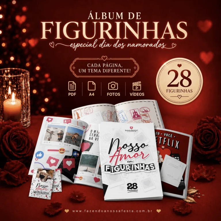 Álbum de Figurinhas Dia dos Namorados para Baixar e Imprimir