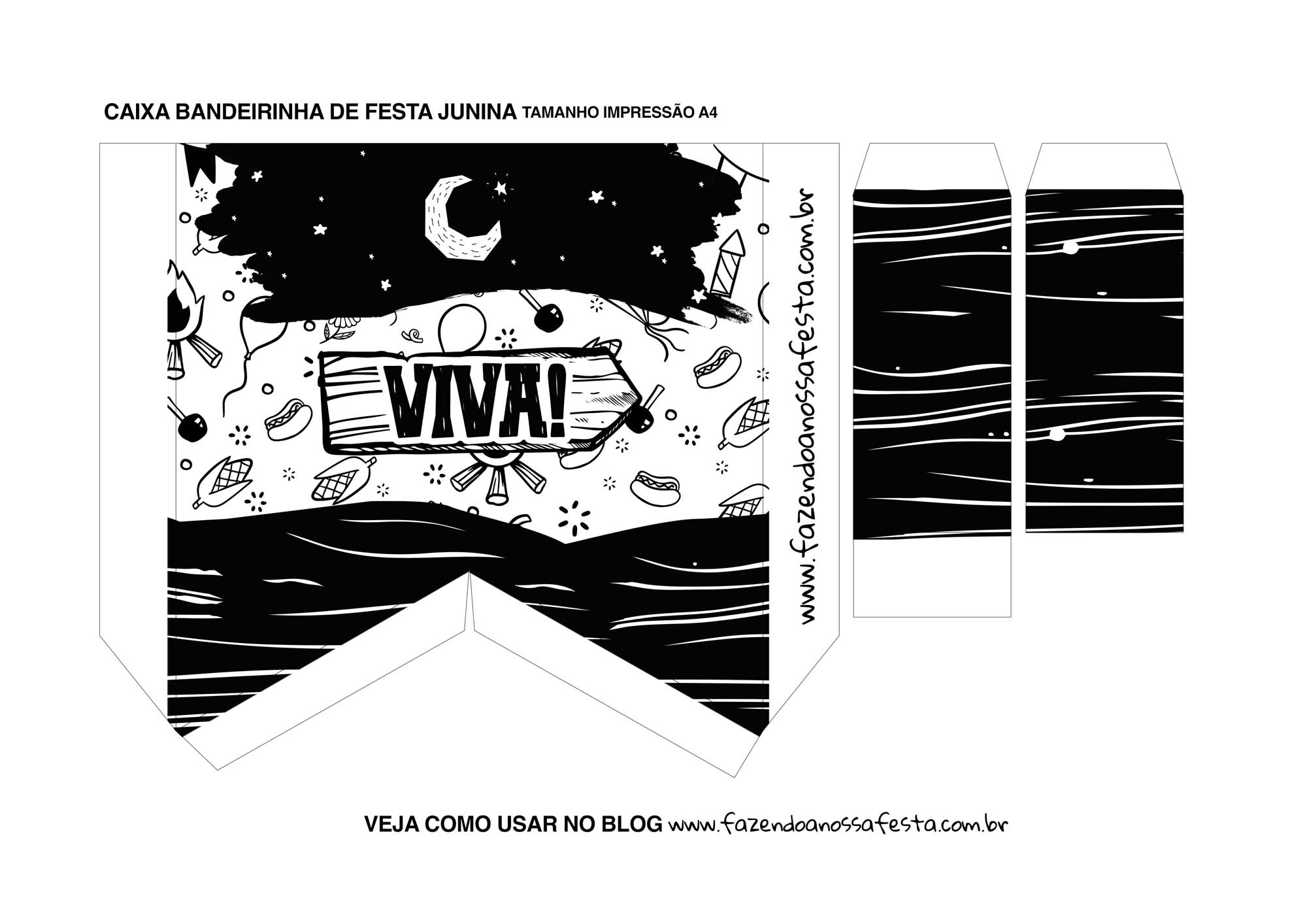 Caixa bandeirinha Festa Junina Cordel parte 2