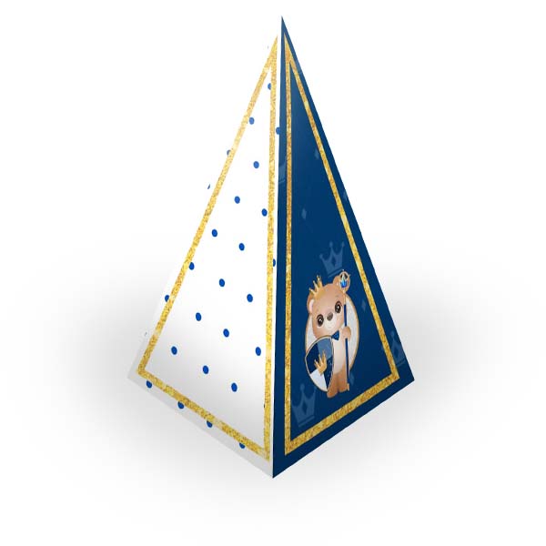 Caixa Piramide Ursinho Principe montada