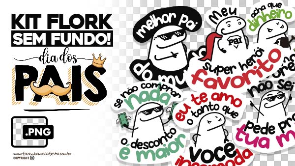 Kit Digital Flork Dia dos Pais Png