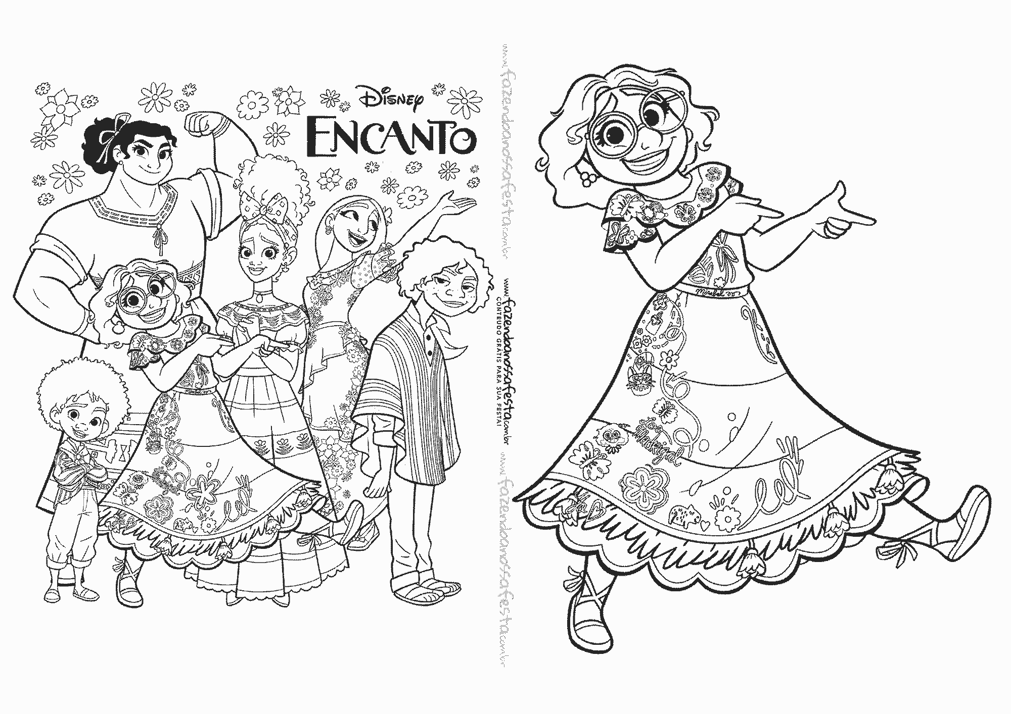 Desenho do Encanto Disney para colorir e imprimir