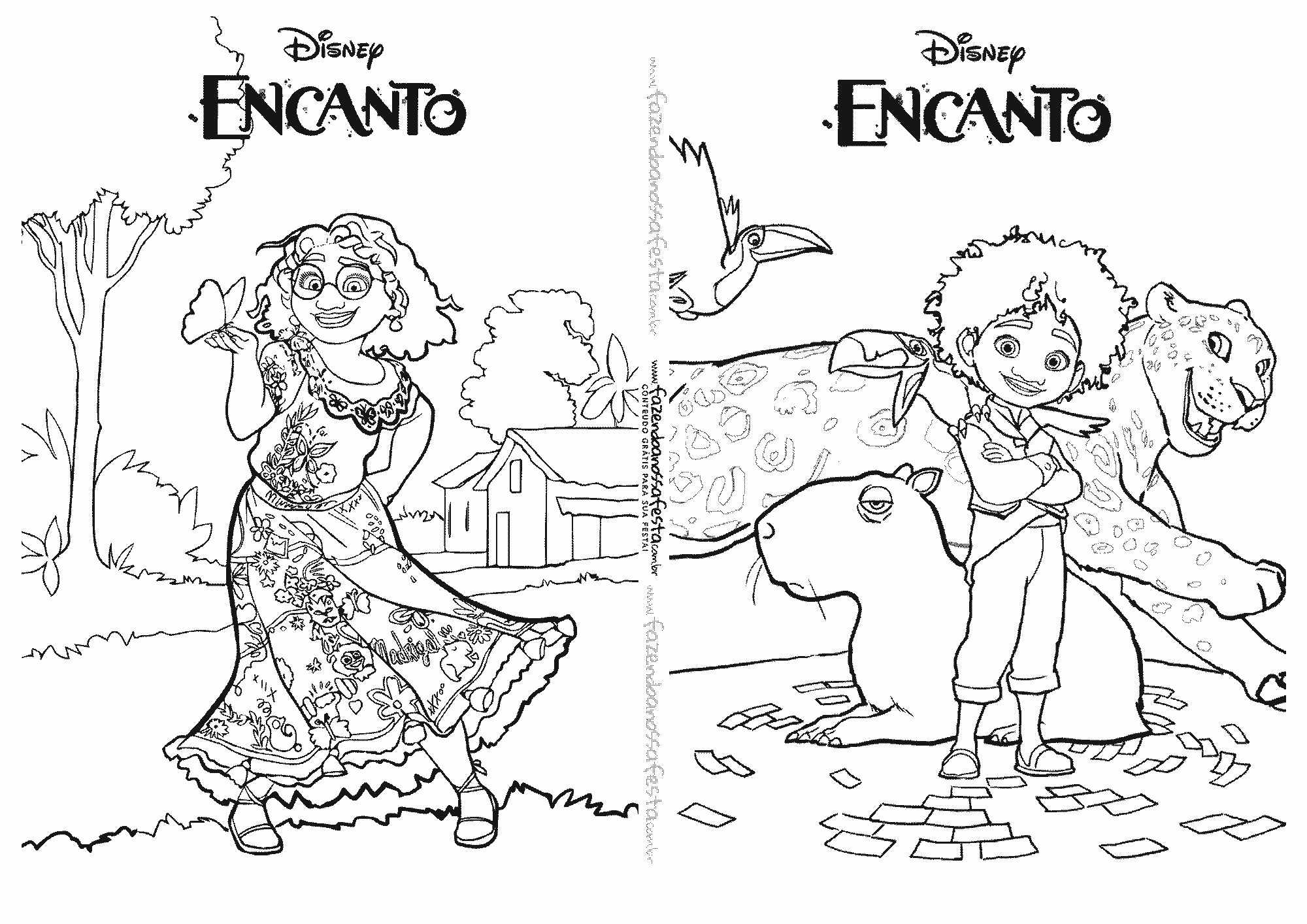 Desenho do Encanto Disney para colorir e imprimir