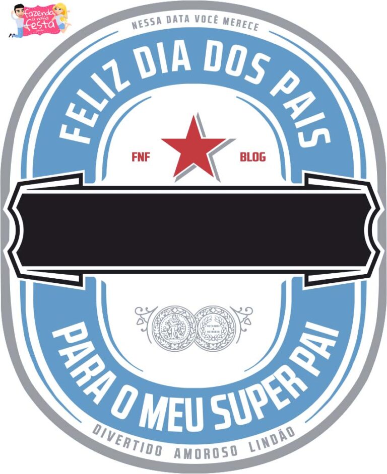 Rotulo Cerveja azul - Fazendo a Nossa Festa