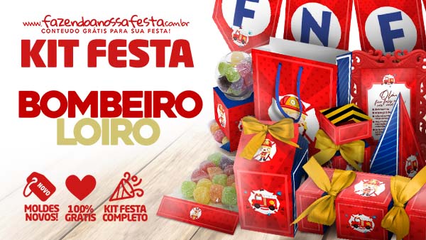 Kit Festa Bombeiro para Imprimir Gratis