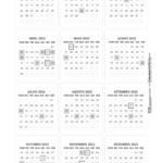Mini Calendario 2023 preto