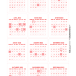 Mini Calendario 2023 vermelho