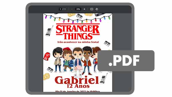 Convite Stranger Things PDF