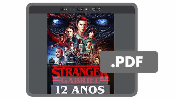 Convite Stranger Things PDF editavel