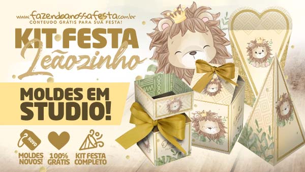 Kit Festa Leãozinho – Arquivos de Corte para Silhouette