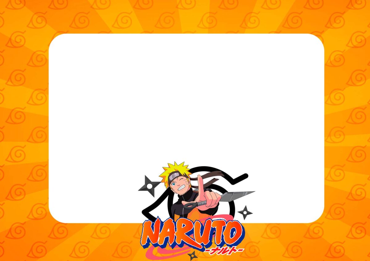 Caixa Cesta Tag Naruto Fazendo a Nossa Festa