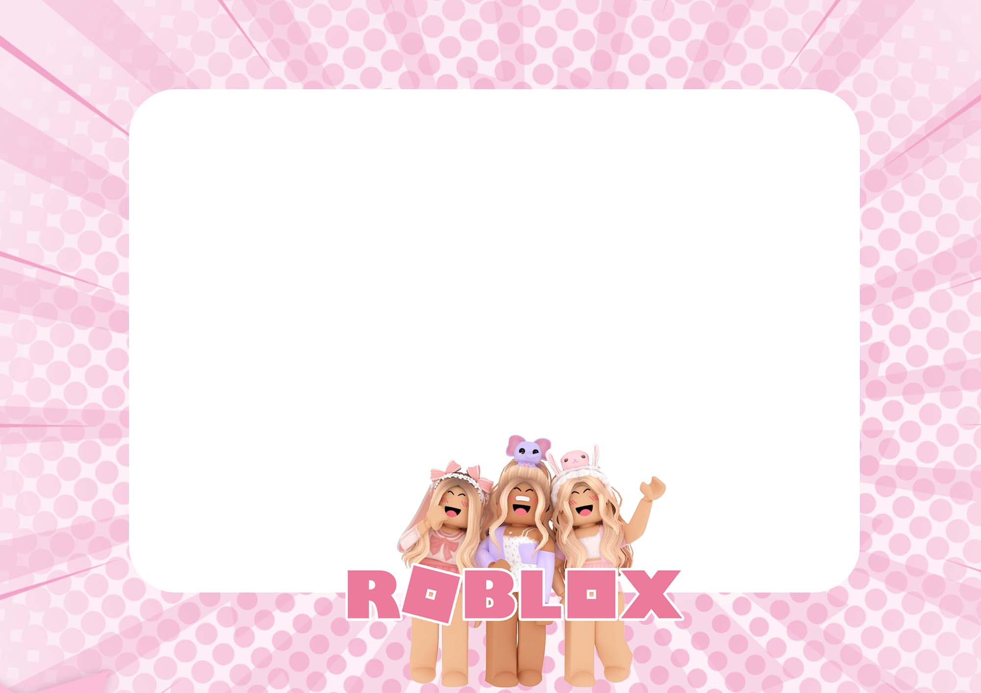 Convite roblox feminino