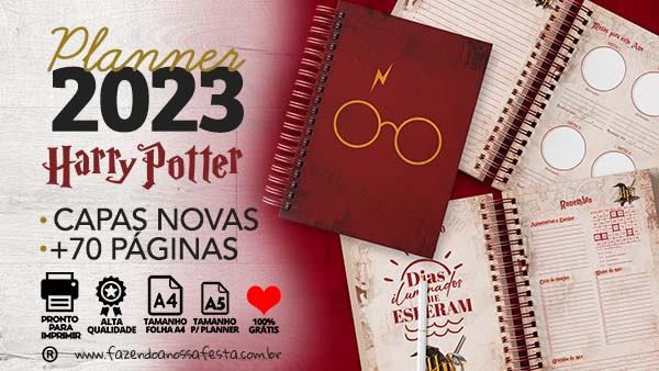 Planner 2023 Harry Potter para imprimir