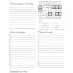 Planner Minimalista Xadrez Agenda Abril