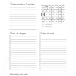 Planner Minimalista Xadrez Agenda Maio