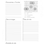 Planner Minimalista Xadrez Agenda Novembro