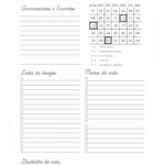 Planner Minimalista Xadrez Agenda Outubro