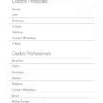 Planner Minimalista Xadrez Dados Pessoais