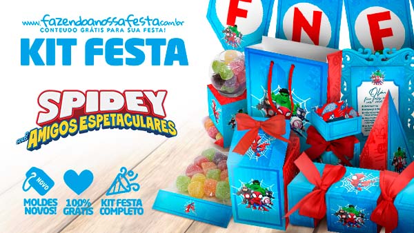 Kit Festa Spidey e seus Amigos Espetaculares – Moldes Grátis