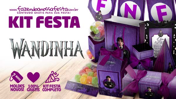 Kit Festa Wandinha – Moldes Grátis para Fazer sua Festa