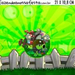 Adesivo para Cofrinho Plants vs Zombies