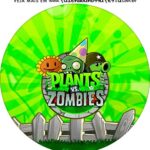 Adesivo redondo Plants vs Zombies