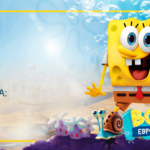 Etiqueta com Nome Volta as Aulas Bob Esponja