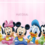 Etiqueta com Nome Volta as Aulas Disney Babies Minnie