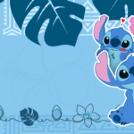 Etiqueta com Nome Volta as Aulas Stitch