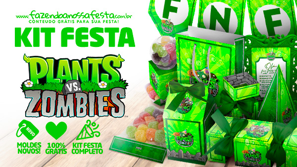 Kit Plantas do Jogo Plants vs Zombies ( 5 personagens)