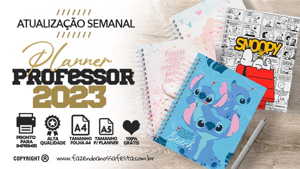 PLANNER 2023 GATINHA MARIE PARA PROFESSORES - Cantinho Ensinar